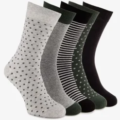 Scapino 5 paar herensokken met print grijs