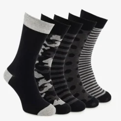 Scapino 5 paar herensokken met print zwart Clearance