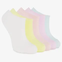 Scapino 5 paar kinder sneakersokken roze geel Clearance