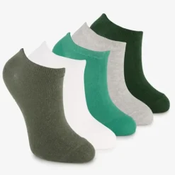 Scapino 5 paar kinder sneakersokken groen grijs Sale