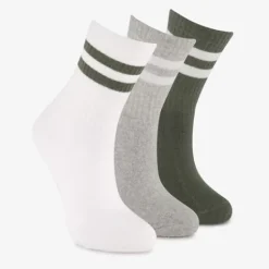 Scapino 3 paar kinder sportsokken zwart grijs Hot