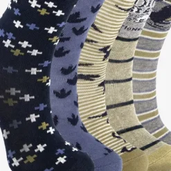 Scapino 5 paar kindersokken met print blauw Clearance