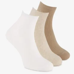 Scapino 3 paar korte dames sokken beige wit Clearance