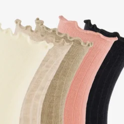 Scapino 5 paar lange kindersokken met kartelrandjes New