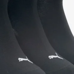Puma 3 paar Quarter Plain sokken zwart Clearance