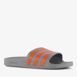 Adidas Adilette Aqua heren badslippers grijs rood Outlet