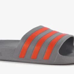 Adidas Adilette Aqua heren badslippers grijs rood Outlet