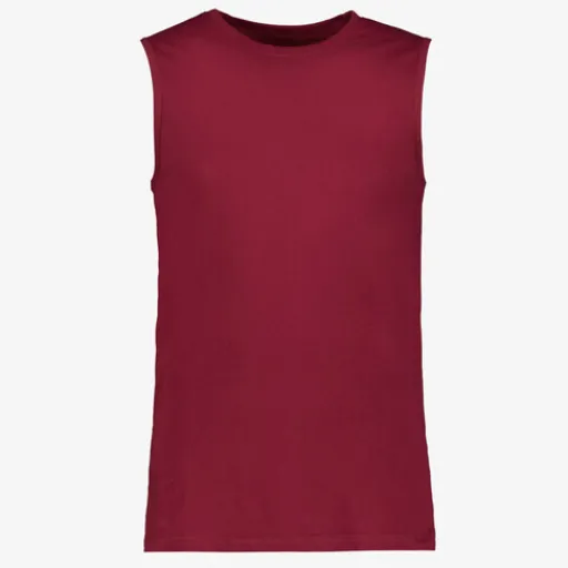 Unsigned Basic heren singlet bordeauxrood Hot