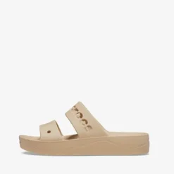 Crocs Baya Platform dames slippers beige Outlet