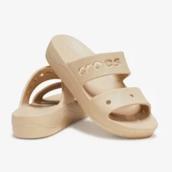Crocs Baya Platform dames slippers beige Outlet