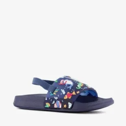 Scapino Blauwe kinder badslippers met visjes Clearance