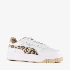 Puma Carina Street Animal Flair dames sneakers wit beige Clearance