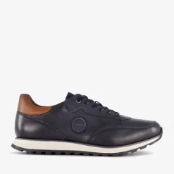 Bugatti Cirino leren heren sneakers donkerblauw