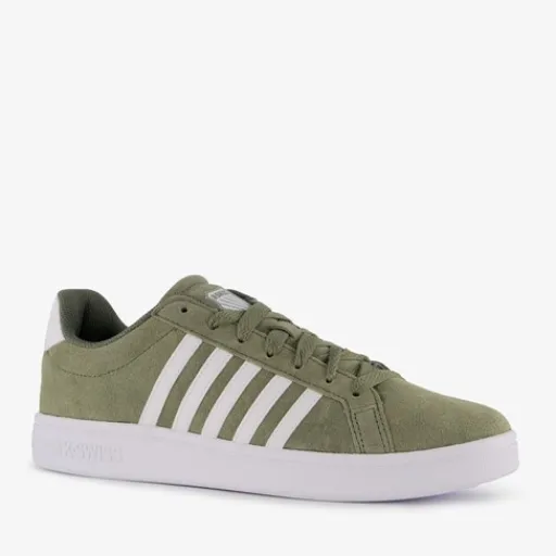 K-Swiss Court Tiebreak suede heren sneakers groen New