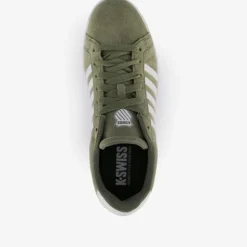 K-Swiss Court Tiebreak suede heren sneakers groen New