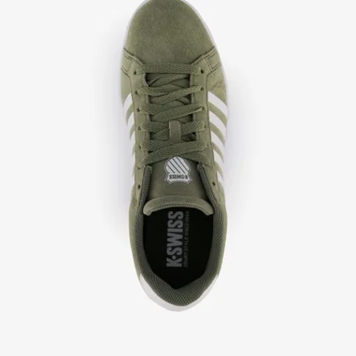 K-Swiss Court Tiebreak suede heren sneakers groen New