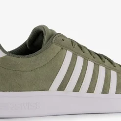 K-Swiss Court Tiebreak suede heren sneakers groen New