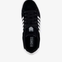 K-Swiss Court Tiebreak suede heren sneakers zwart Sale
