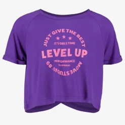 Osaga Cropped meisjes sport T-shirt paars Outlet