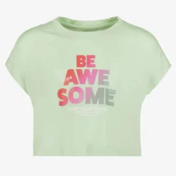 Osaga Cropped meisjes sport T-shirt met opdruk groen Outlet