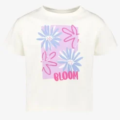 TwoDay Cropped meisjes T-shirt met bloemetjes wit Discount
