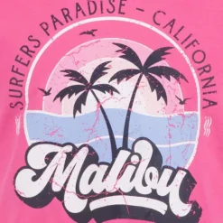 Name it Cropped meisjes T-shirt roze Hot