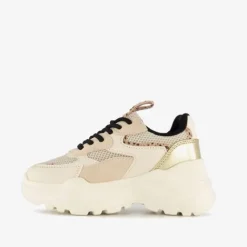 Blue Box Dad sneakers meisjes beige goud Outlet