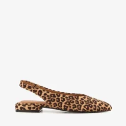 Nova Dame slingbacks met panterprint beige Discount