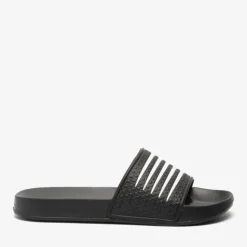 Dutchy Dames badslippers zwart wit Best