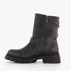 Blue Box Dames biker boots met gespen grijs Clearance