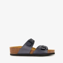 Hush Puppies Dames bio slippers met sleehak zwart Hot