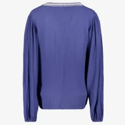 TwoDay Dames blouse met borduursels blauw Hot