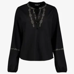 TwoDay Dames blouse met borduursels zwart Discount