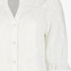 TwoDay Dames blouse met driekwart mouwen wit New