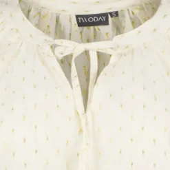 TwoDay Dames blouse met lurex wit Clearance