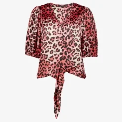 TwoDay Dames blouse met panterprint roze
