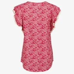 TwoDay Dames blouse met print en glitters rood Sale