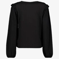 TwoDay Dames blouse met ruches zwart