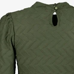 TwoDay Dames blouse met structuur groen Clearance