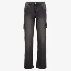 TwoDay Dames cargo jeans donkergrijs Sale