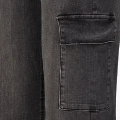 TwoDay Dames cargo jeans donkergrijs Sale