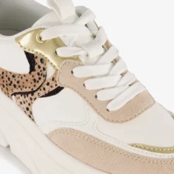 Blue Box Dames dad sneakers beige wit