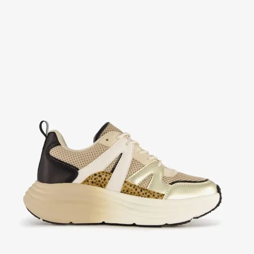 Blue Box Dames dad sneakers beige goud New