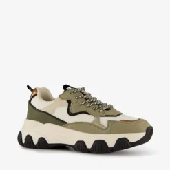 Blue Box Dames dad sneakers kaki groen New