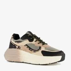 Blue Box Dames dad sneakers met dierenprint Sale