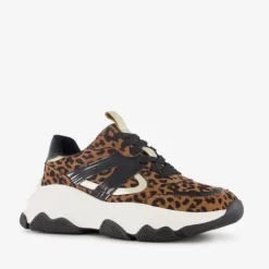 Blue Box Dames dad sneakers met panterprint zwart Online