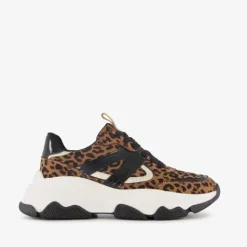 Blue Box Dames dad sneakers met panterprint zwart Online