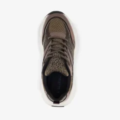 Blue Box Dames dad sneakers met panterprint bruin New