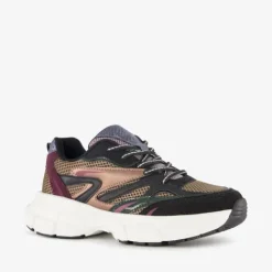 Blue Box Dames dad sneakers met slangenprint zwart Outlet