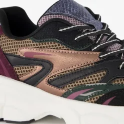 Blue Box Dames dad sneakers met slangenprint zwart Outlet